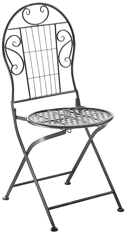 Kobolo Gartenstuhl Metallstuhl Klappstuhl Stuhl Metall Schwarz