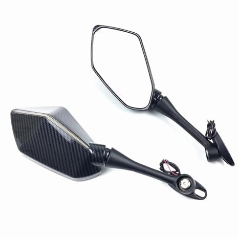 REOKIP Lenkerendenspiegel 1 Paar Motorrad-Rückspiegel Mit Blinker Und Seitenspiegel Für CBR600RR 2003-2019 CBR 1000RR 2004-2007 Motorrad Rückspiegel