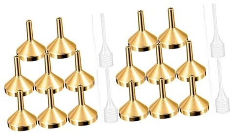 Garneck 2 Set Di Piccoli Imbuti in Metallo Mini Imbuti Per Oli Essenziali Di Profumo E Flaconi Di Lozione