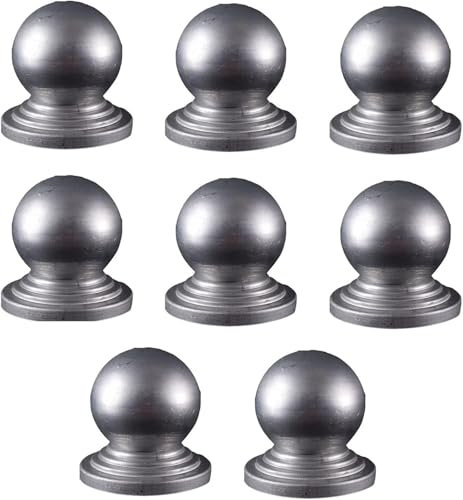 Deck Post Caps,Fence Post Tops,Sphere Fence Finials,Fence Post Caps,8 X Post Decking Cap,Metal Fence Post Caps Metal Garden Decking Fence Ball Post Cap Decorative Piling(75x75mm)