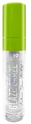 Beauty Forever Glaze Craze Lustrous Shine Lip Oil, Non Sticky Lip Gloss with Flavours, 6mls (01 Clear, Pack of 1)