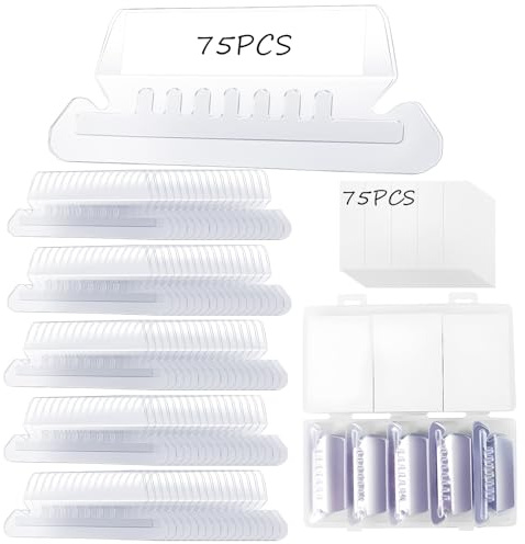 75 Pack Hanging File Folder Tabs 75 Pack Inserts Paper, File Tabs for Hanging Folders, Plastic Hanging Folder Tabs, Easy and Quick Identification
