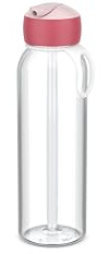 Mepal - Wasserflasche Flip-Up Campus - Auslaufsichere Trinkflasche für Schule & Unterwegs - Transparente Trinkbecher - BPA-frei & Spülmaschinenfest - 500 ml - Cool pink