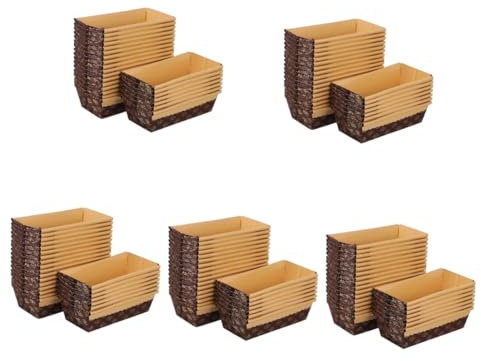 MAGICLULU 5 Set Vassoio del Pane Tortiere Teglia di Carta da Forno Piatto Roti Teglie per Pastiera Tortiera Piatti per Il Pane da Cucina Piastre per Toast Antiaderenti Coffee 25 Pezzi * 5