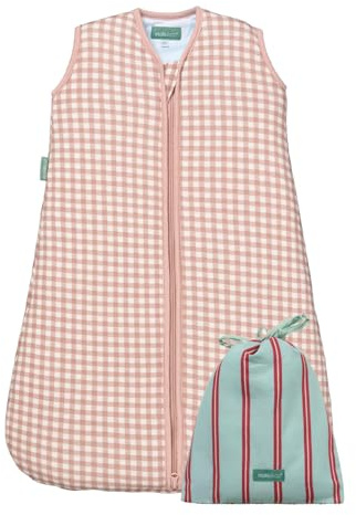 molis&co - Saco de Dormir para bebé 2.5 TOG - 70 cm (0-6 Meses) - Saco Dormir Bebe Invierno (Unisex) - 100% algodón (Oeko-Tex 100) - Acolchado, Suave y Cálido - Dusty Rose