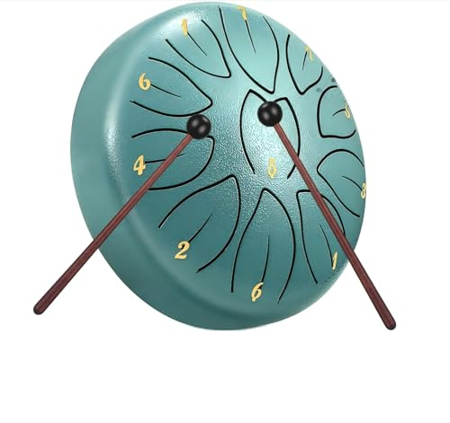 LOMUTY Handpan, Steeldrum, Handtrommel Musikinstrumente, Minzgrün