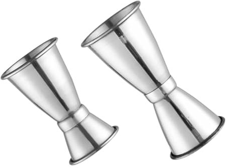 VERDANVERSE 2pezzi Misurini per Cocktail Acciaio Inossidabile Doppia Testa Dosatore per Vino e Cocktail Accessorio da Bar Elegante e Pratico Misura Precisa per Amanti del Vino