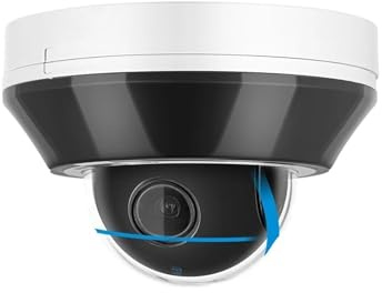 KKENZA Telecamera Dome IP PTZ Poe HD da 6 MP, Microfono Integrato, Zoom 3X, videosorveglianza CCTV H.265 IP66(Camera And Bracket)