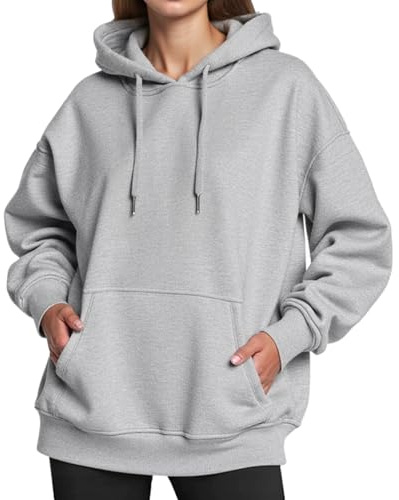 Neteson Felpa Donna con Cappuccio Oversize Maniche Lunghe Felpa Maglione Autunno Inverno Hoodie Casual Sweatshirt con Tasche