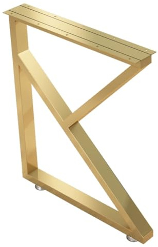Schwerlast Tischbeine Schreibtischbeine Esstischbeine, Gold Gusseisen Metall Tischbeine, Industriell Modern DIY Möbelbein Für Schreibtisch, Bank Und Tische- Verstärkt Dreiecksform(Size:45x90cm)