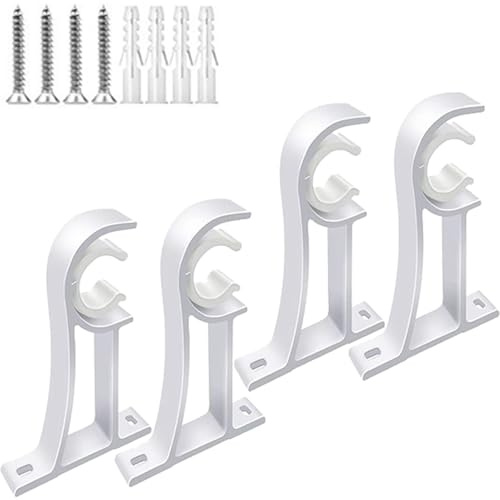 Soporte para subasta drapeada - Juego de 4 clips de metal de resistencia de 1 pulgada | Soporte para armario de subasta y cortinas, ganchos decorativos de pared para perchas, fácil instalación