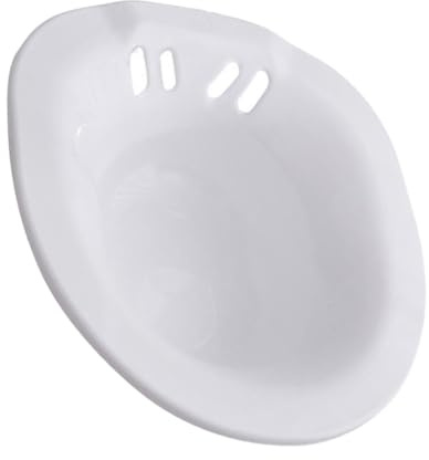 LALADEFIEE Bassin de Bain de Siège en Plastique Blanc Confortable et Surface Lisse pour Parties Intimes Féminines pour Femmes Enceintes et Post-partum