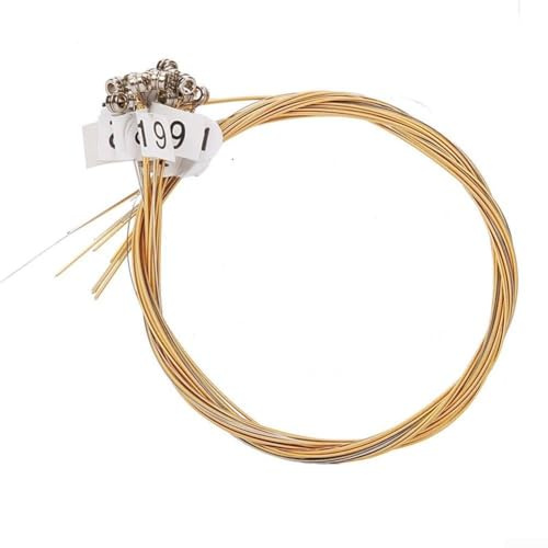 Durashmall Lyre Harfe Messing und Nylon Ersatzsaiten Set für 15 16 19 21 24 Saitenmodelle Glattes Musikinstrument Zubehör Geeignet für Profi und Anfänger (19 Messingsaiten)