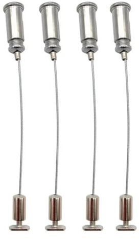 Adjustable Ceiling Suspension Hanging Solution Set for Lamp and Decoration 4pcs Sturdy Steel Wire Rope Set Decorative Photo Hanging