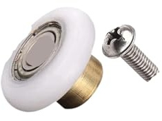 Rouleaux de porte de douche en nylon | Remplacement d'une porte en verre de salle de bain de 19 à 27 mm : jeu de roues à rouleaux coulissants(6pcs,23mm)