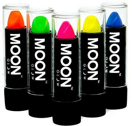 Moon Glow Neon UV-Lippenstift, intensives Set mit 5 Farben, leuchtender neonfarbener Lippenstift, leuchtet unter UV-Strahlung (Grün, 4,5 g (1er-Pack))