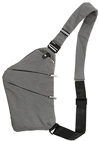 Lixada Sling Backpack Chest Bag Lightweight Outdoor Sport Travel Hiking Anti Theft Crossbody Shoulder Pack Bag Daypack for Men Women (Grey-2)