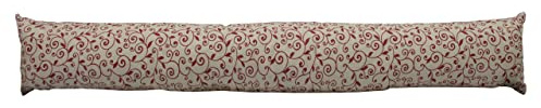 BIANCHERIAWEB Dekorativer Zugluftstopper für Fenster, abnehmbar, Stefy Bordeaux 110 cm