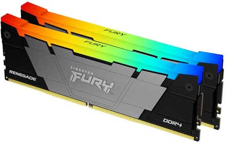 Kingston FURY Renegade RGB 32GB 3600MT/s DDR4 CL16 DIMM (Kit mit 2) 1Gx8 Desktop Gaming Speicher - KF436C16RB12AK2/32