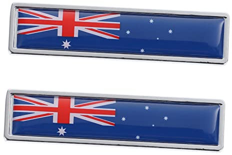 TOPPERFUN 2stücke Auto-metall-aufkleber Auto-styling-aufkleber Tür Mit Nationalflagge Thema Einfach Zu Klebende Für