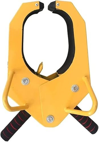 QIANMEI Radschloss Auto-Lenkschloss, Robuste Auto-Radklemme, Einziehbares Diebstahlschutz-Radschloss for Schutz Von Autos, Anhängern Und Wohnwagen