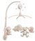Baby's Only - Musik Mobile Baby Animals - Mit gestrickten Figuren - Baby Spieluhr mit Musik - Einfach anzubringen - Mobile Baby mit Musik - Sanfte Farben - Für Mädchen - Alt Rosa/Warm Linen