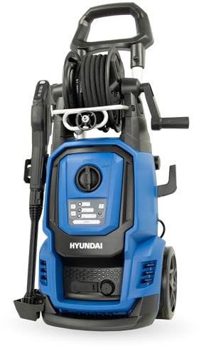 HYUNDAI Hochdruckreiniger HPW2400CRE, max. 195 bar - 450 l/h, 2400 W, EL.-Control, verdreh-sicherer 10m Schlauch, verstellbare Düse, rotierende Turbodüse, Seifenflasche