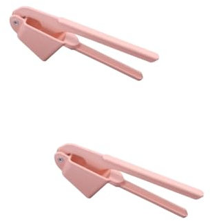 Garneck 2St Knoblauchmühle Knoblauchschneider Fleischwolf Ingwerpresse Knoblauchrolle große Knoblauchpresse professionelle Knoblauchpresse kartoffelstampfer kartoffelpüree pasta sauce Rosa