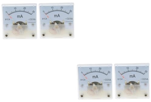 SOLUSTRE 4pezzi Misuratore Analogico Amperometri Di Precisione Per Misurazioni Elettriche Per Circuiti Elettrici e Progetti Fai Da Te