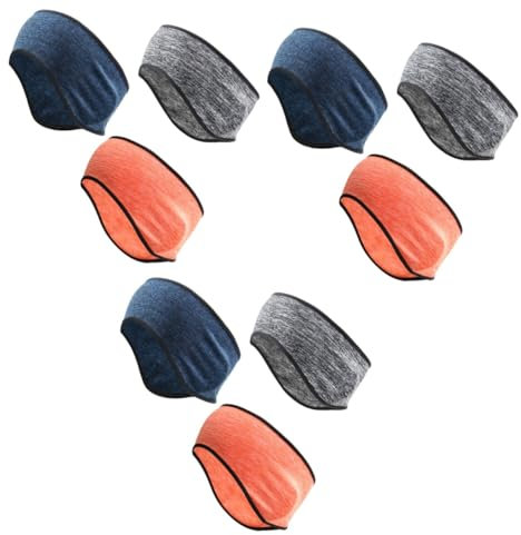 WRITWAA 3sets Cycling Ear Warmers for Men Women Headband Ear Muffs Sweat Wicking Head Wrap for Outdoor Activities 3pcs*3