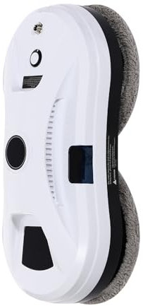 Robot limpiador automático de ventanas con mando a distancia y 10 almohadillas de limpieza, depósito de agua de 30 ml, planificación inteligente de rutas, 3 modos de limpieza automáticos para vidrio
