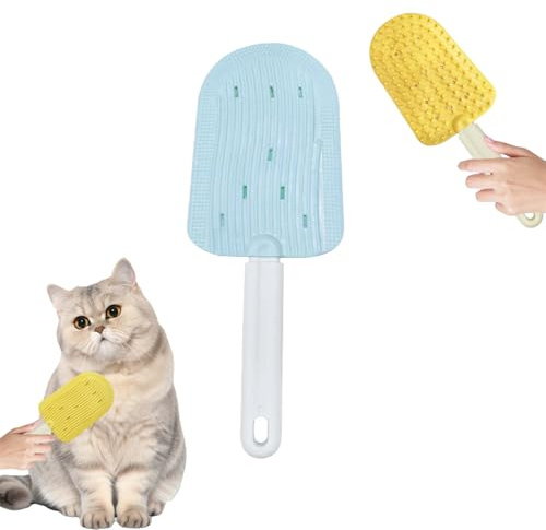 Katzenzungenbürste, Katzenhaarkamm mit zwei Seiten, Silikon Katzen Bürste Katzenkamm für Katzen oder Hunde (Blue)