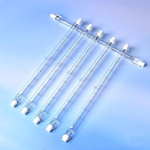 R7s Halogen-Leuchtmittel, J189 mm, J254 mm, 230 V, 1000 W, 1500 W, dimmbar, J-Typ T3, Halogen-Leuchtmittel, 2 Stück, 189 mm - 1000 W, 5 Stück