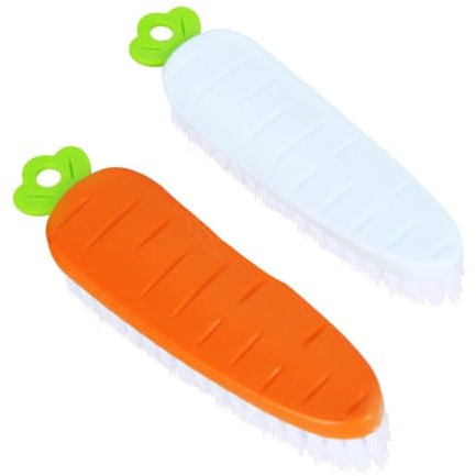 CHILDWEET 2pcs Soft Bristle Dust Cleaning Brush Skirting Board Lint Vent Mould Mildew Scrubber Home Cleaning Tool Random Color