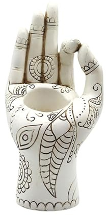 Fenteer Buddha Hand Candeler Votive Votive Talight Stand Spand Tea Light Light Decoración para el hogar para el Festival