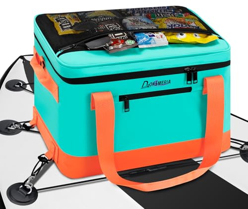 Paddle Board Kühler Wasserdicht, doksmeria Super-Kapazität SUP Paddleboard Deckkühler mit Schultergurt & 6 elastischen Seilclips, Paddle Board Zubehör Tasche für Stand Up Paddleboard und Kajak