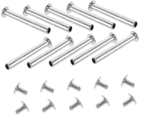 Vaguelly Kit De ReparacióN De Remaches para Eje De Ventilador 10 Juegos | Mano Plegable Sujetadores MetáLicos Para Abanicos De Bambú De Bricolaje Incluye Remaches Y Tuercas Accesorios Para Abanicos