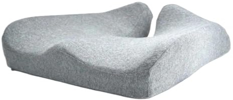 Nordic Comforts Seat & Lumbar Cushion, Nordic Comforts Orthopedic Seat Cushion, Works on Any Chair for Office & Travel–Hip & Sciatic Comforts,Relieves Tailbone & Lower Back Pain(Gray,Cushion)