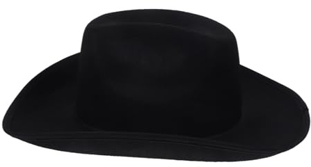 Beaupretty Western Filz Cowboyhut Damen und Herren Verstellbarer Kordelzug Leichter für Cowgirl Kostüm Klassische Schwarze Westernmütze für Vielseitige Anlässe