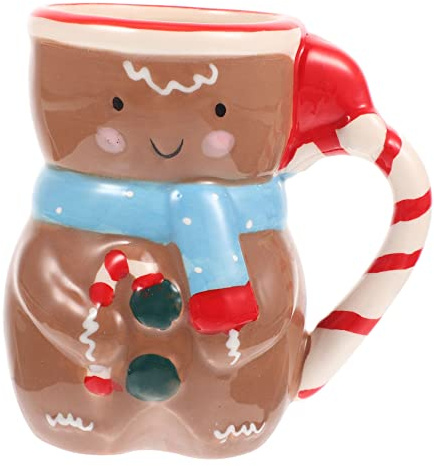 VERDANVERSE Taza De Muñeco Navidad Taza De Desayuno Muñeco Té o Cereales Para Decoraciones Navideñas y Regalos De Temporada