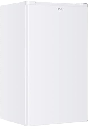CANDY COHS 38E36W Réfrigérateur de table, capacité nette, 90 l, butée de porte interchangeable, baleines en verre réglables, éclairage intérieur, blanc