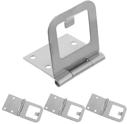 SEWACC Lot de 4 Charnières Coulissantes en Acier Inoxydable Argenté pour Moustiquaire de Fenêtre Loquet de Verrouillage Compact Quincaillerie Résistante pour Portes et Fenêtres de