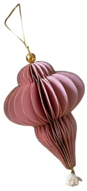 perfk Palla a nido d'ape da appendere a Natale, ornamento per albero di Natale in carta 3D, Natale, lanterna decorativa per festival, feste, vacanze