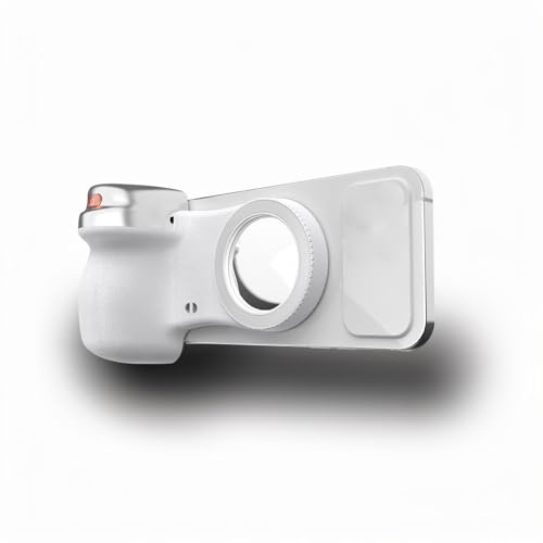 Sxhlseller Magnetic Phone Camera Grip | Wireless Shutter Key & Expandable Tripod Mount for Selfies, Vlogging & Video Calls (White)