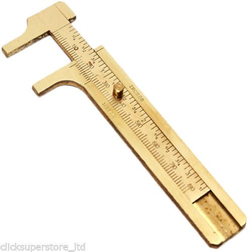 CSS 100mm Mini Brass Vernier Caliper Gauge - Jeweller Measuring Tool - S85