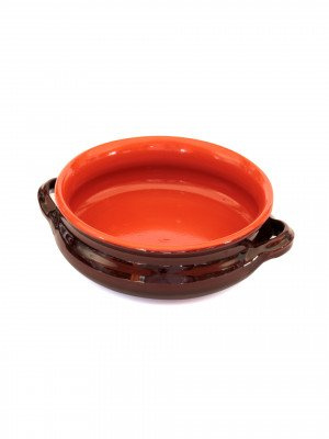 Colì Tegame da Fuoco in Terracotta Linea Bruna Diametro 35 cm h.12,5cm per sughi zuppe minestroni