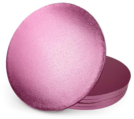Miss Bakery's House® Cake Drum - Tårtfat - 12 mm - 30 cm - pink - 5 stycken - tårtunderlägg