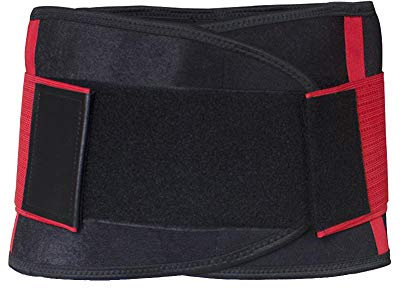 Bauchweggürtel Bauchgürtel, Taille Trimmer Sport Powergürtel Waisttrainer, Schwitzgürtel, Hot Sauna Belt, Bauch Fett Weg Gürtel, Bauchgurt für Damen und Männer Korsett Gürtel Fitnessgürtel rot L