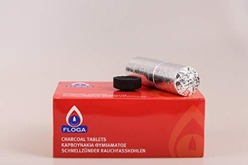 100 Stück Räucher-Kohle 40 mm 10 Rollen à 10 Stück