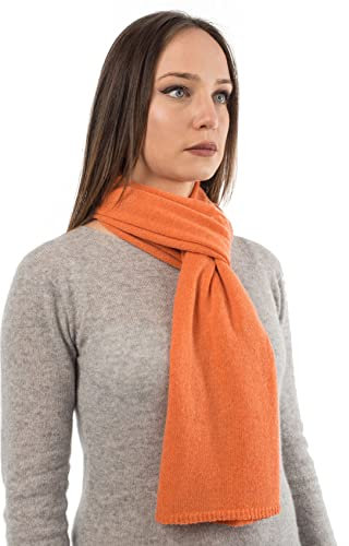 Dalle Piane Cashmere - Schal aus 100% Kaschmir - Made in Italy - für Mann/Frau, Farbe: Orange, Einheitsgröße